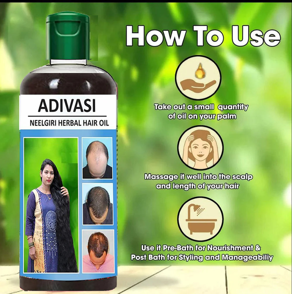 Indian Adivasi Neelambari Hair Oil – 250ml Original