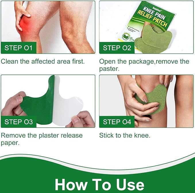 Knee Pain Relief Patch, Warming Herbal Plaster Pain Patches