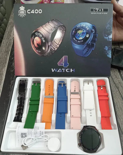 C400 ( 7+1 ) Smart Sports Watch | Round Dial