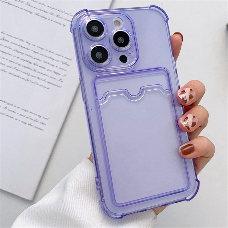 iPhone Transparent Card Slot Bag Holder Case