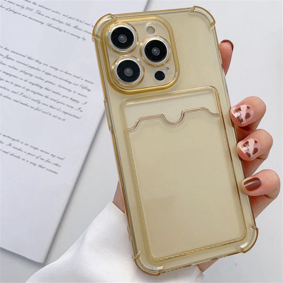 iPhone Transparent Card Slot Bag Holder Case