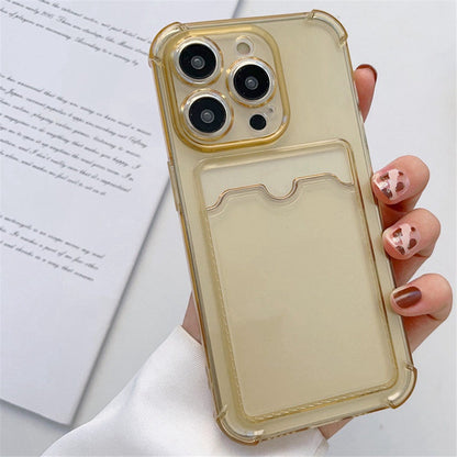 iPhone Transparent Card Slot Bag Holder Case