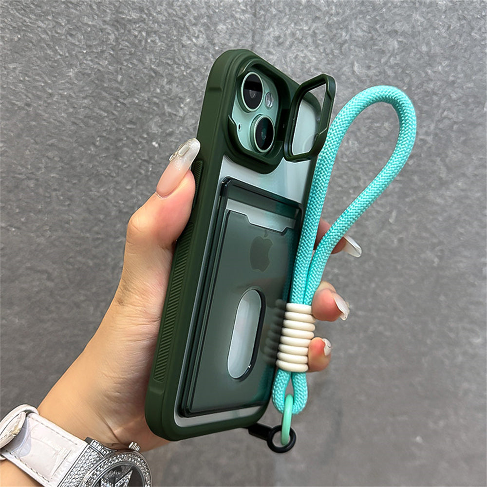 iPhone Luxury Card Holder Wallet Wrist Hand Strap Case