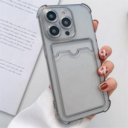 iPhone Transparent Card Slot Bag Holder Case