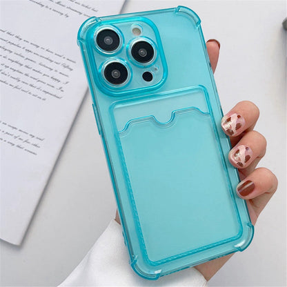iPhone Transparent Card Slot Bag Holder Case