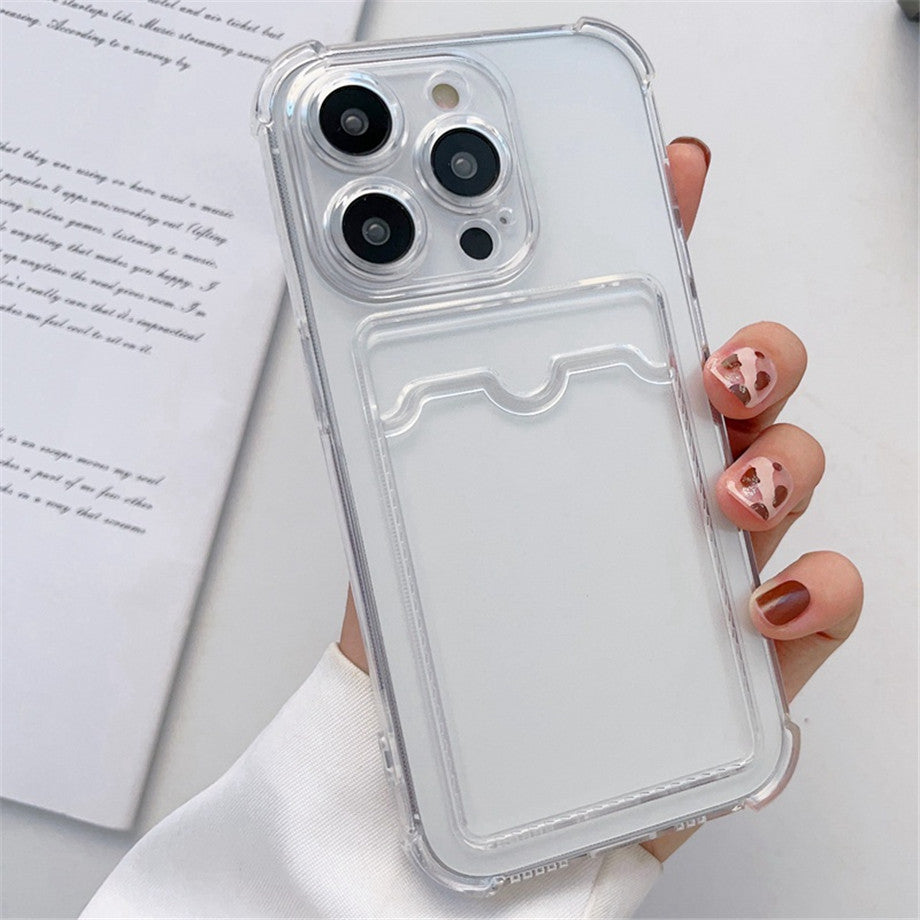 iPhone Transparent Card Slot Bag Holder Case