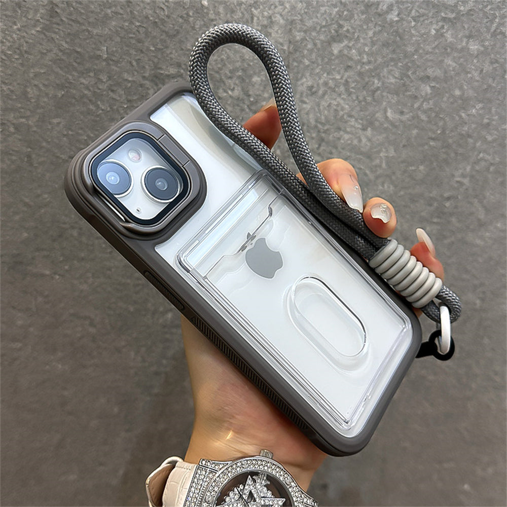 iPhone Luxury Card Holder Wallet Wrist Hand Strap Case