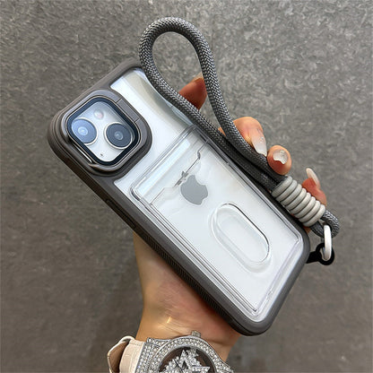 iPhone Luxury Card Holder Wallet Wrist Hand Strap Case