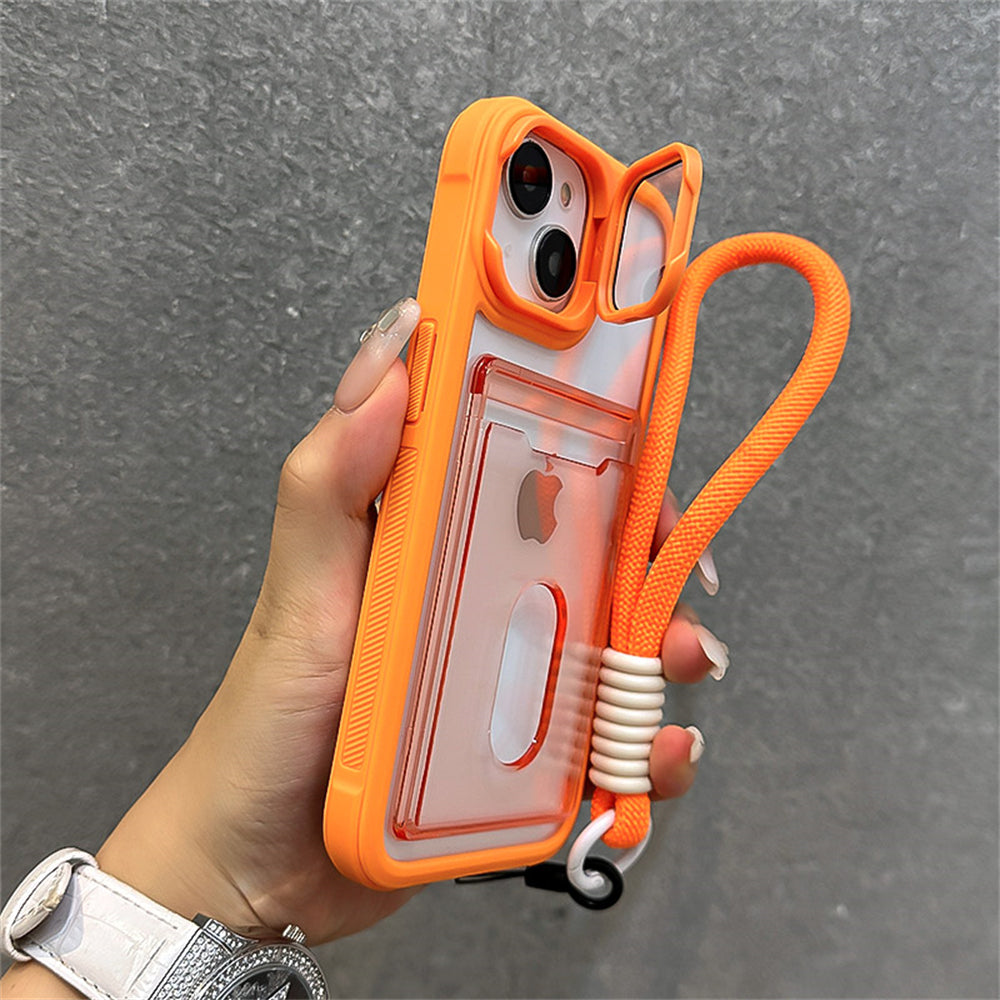 iPhone Luxury Card Holder Wallet Wrist Hand Strap Case