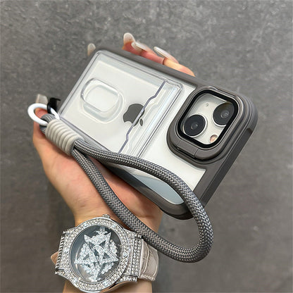 iPhone Luxury Card Holder Wallet Wrist Hand Strap Case