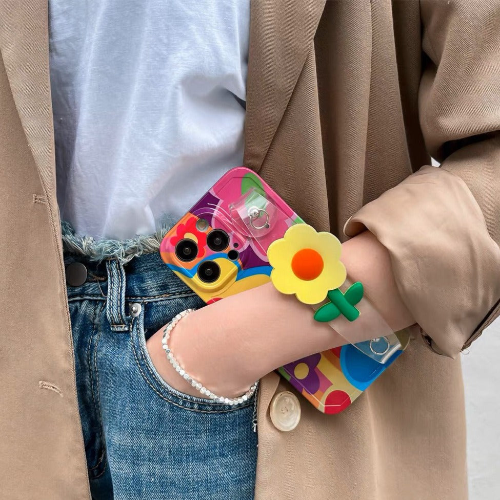 Small Yellow Flower Case For Iphone Small Yellow Flower Case & Straps 14 Long Cross Body