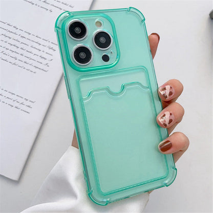 iPhone Transparent Card Slot Bag Holder Case