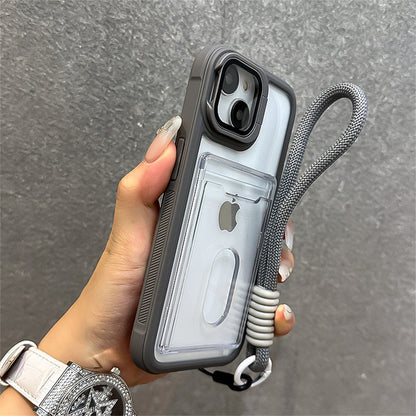 iPhone Luxury Card Holder Wallet Wrist Hand Strap Case