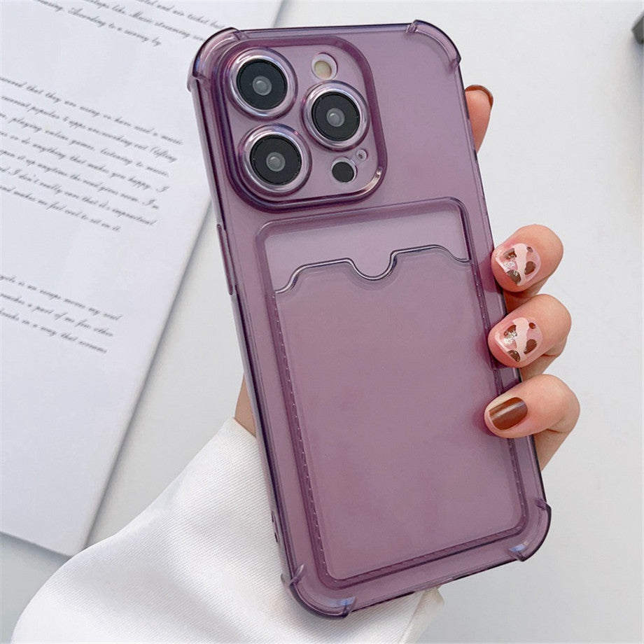 iPhone Transparent Card Slot Bag Holder Case