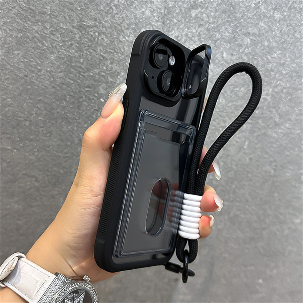 iPhone Luxury Card Holder Wallet Wrist Hand Strap Case