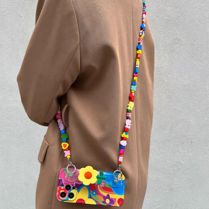 Small Yellow Flower Case For Iphone Small Yellow Flower Case & Straps 14 Long Cross Body