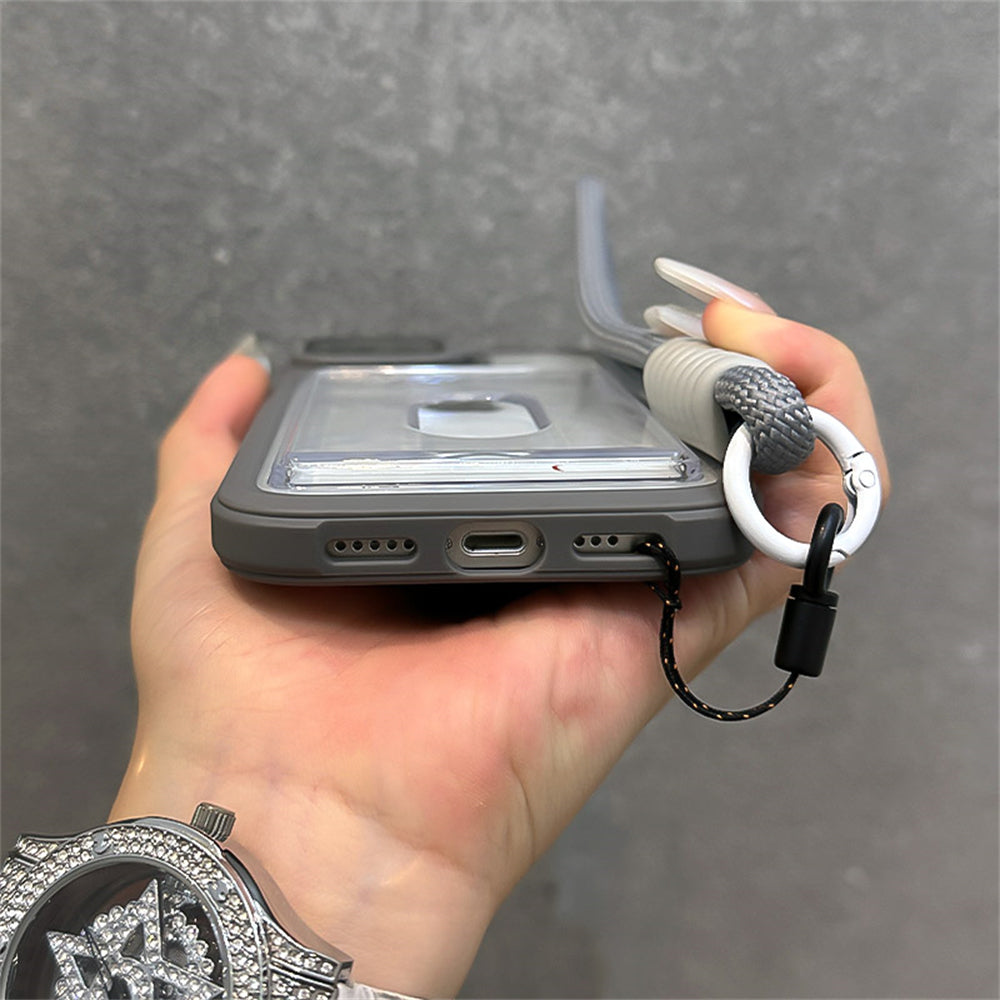 iPhone Luxury Card Holder Wallet Wrist Hand Strap Case