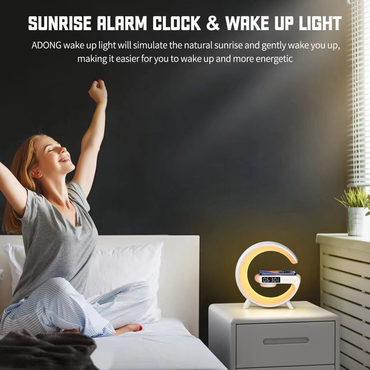 G-LAMP Bluetooth Speaker | Clock | Fast Wireless Charging